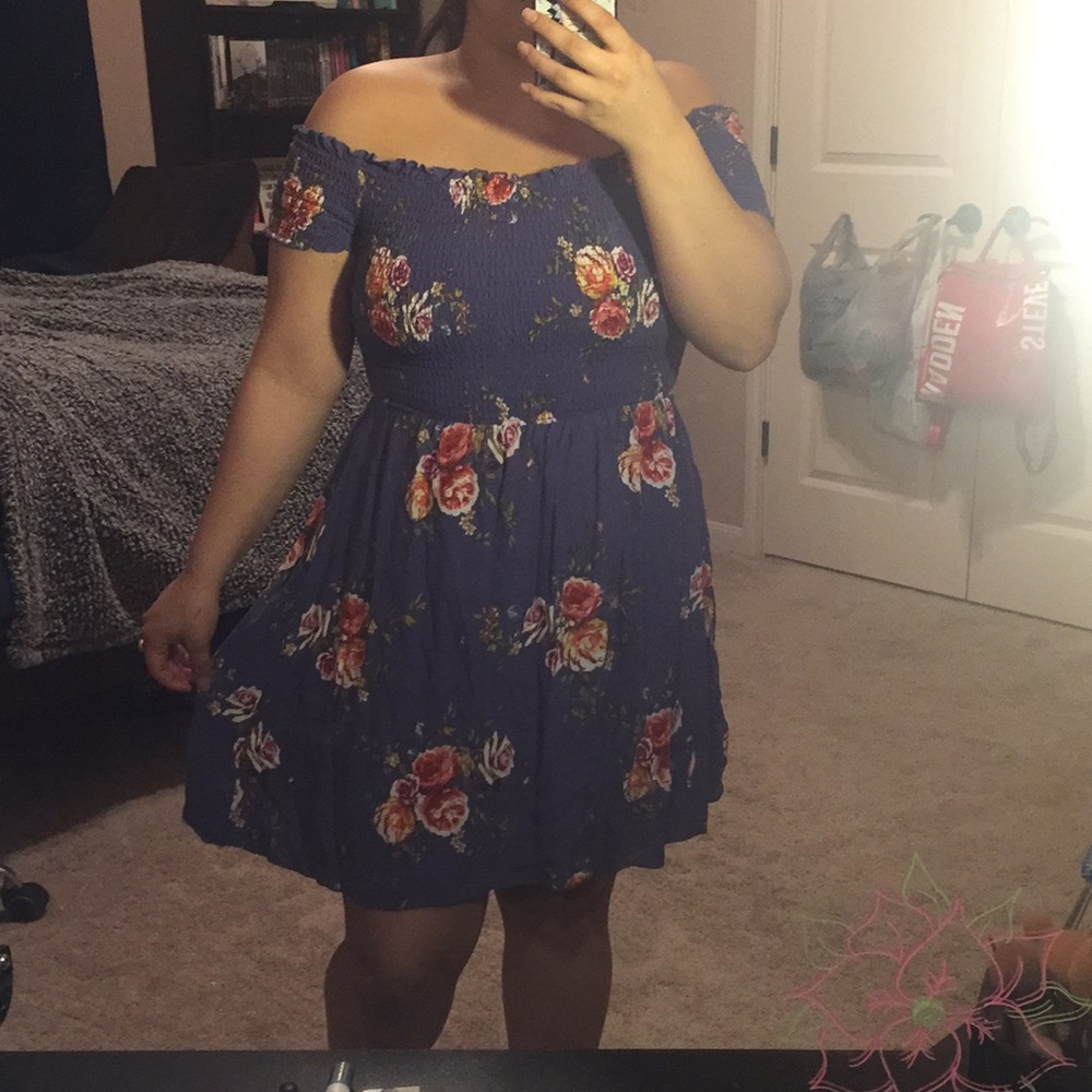 Purple floral sundress